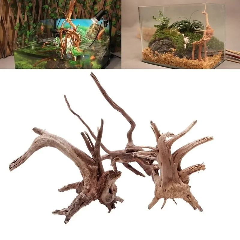 Aquarium Planted Soil - Natürlicher Baumstamm Treibholz Aquarium Aquarium Reptilien