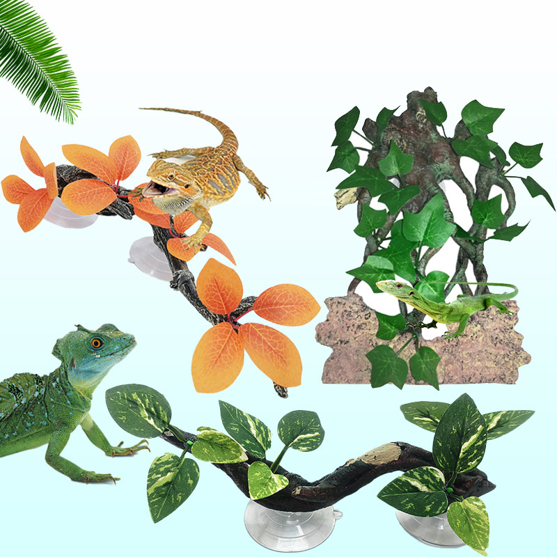 Aquarium Plant Vine - Kleine Harz-Aquariumdekoration: Realistische Pflanzenranken, Baumwurzeln und