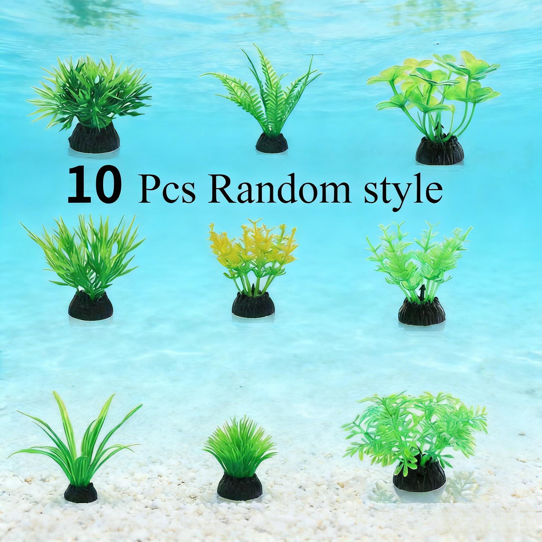 Aquarium Plant Ornament - 10 Stück grüne künstliche Aquarienpflanzen aus