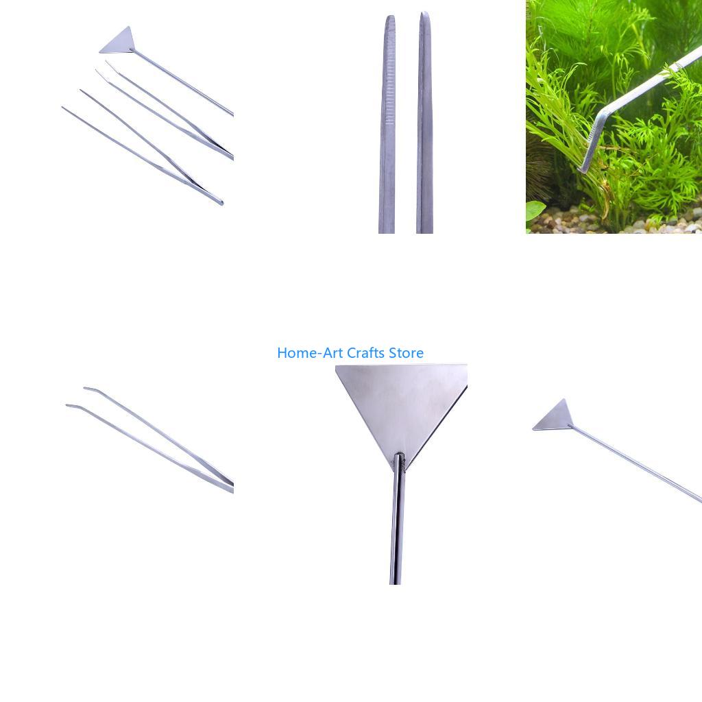 Planted Aquarium Tool Kit - Y3NA 3-teiliges Aquarium-Werkzeugset, Edelstahl-Pinzette, Spatel, multifunktionale