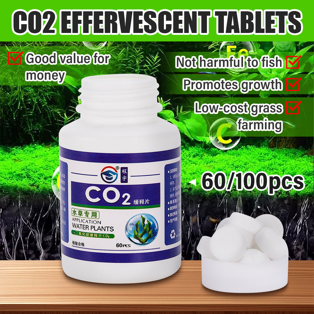 Aquarium Plant Vitamins - 60 Stück CO2-Tabletten für Aquarien, Wasserpflanzen,