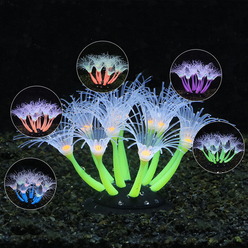 Leuchtende Silikon-Korallen un – Aquarium Plant Ornament Bewertung und Preis