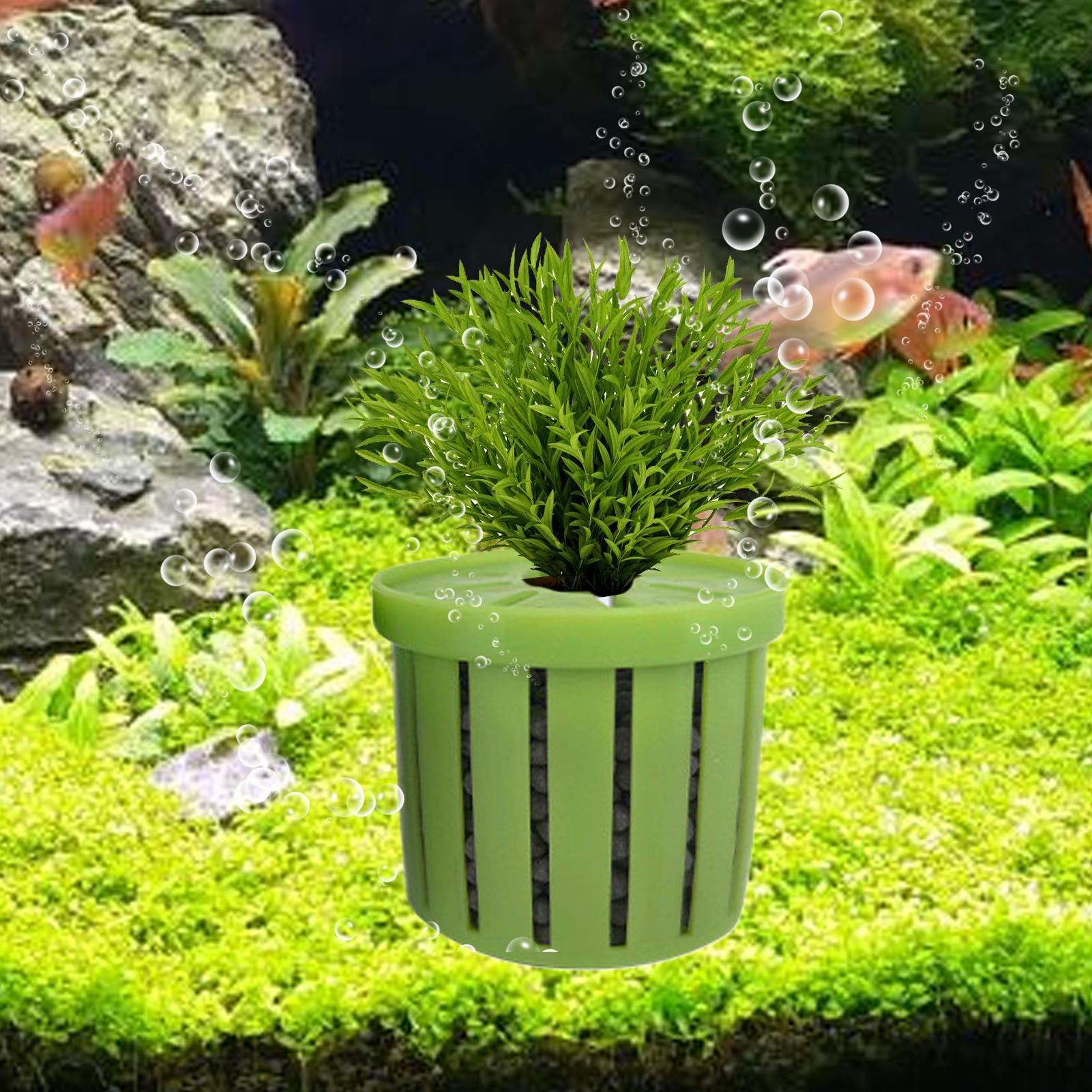 4-teiliger Aquarium-Pflanztopf – Aquarium Plant Ornament Bewertung und Preis