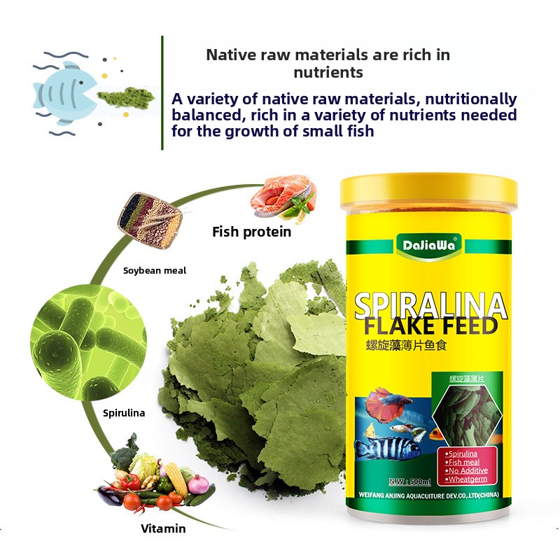 DaJiaWa Spirulina-Flockenfisch – Tetra Food Goldfish Flakes Bewertung und Preis